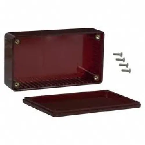 1591Btrd - Red Plastic Electronics Enclosure, 4.4" X 2.4" X 1.2" 1