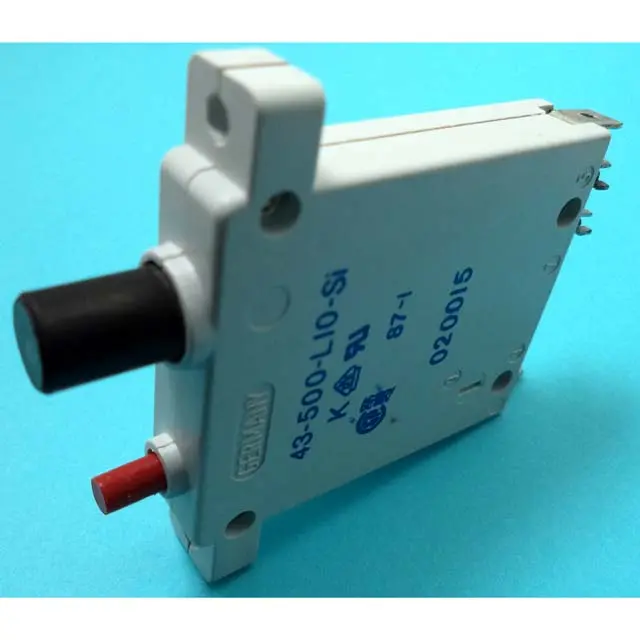 15A Push-Button Circuit Breaker – 250Vac, Single-Pole, Quick-Trip With Reset 1