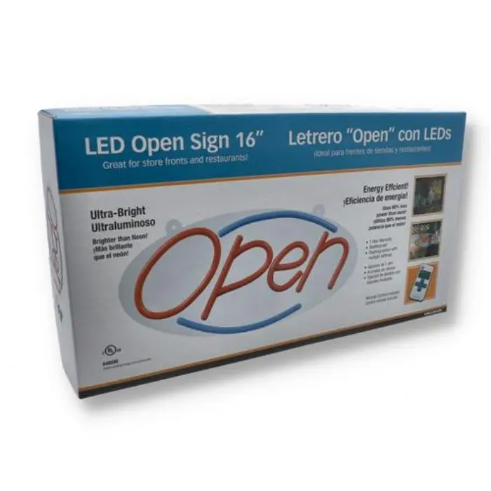 16-Inch Led Open Sign With Remote Control – Ideal For Retail Storefronts 1