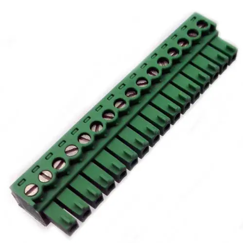 16-Pin Female Plug Terminal Block – 3.81Mm Pitch, 28–16 Awg, 8A/160V, 7.8Mm Width 1