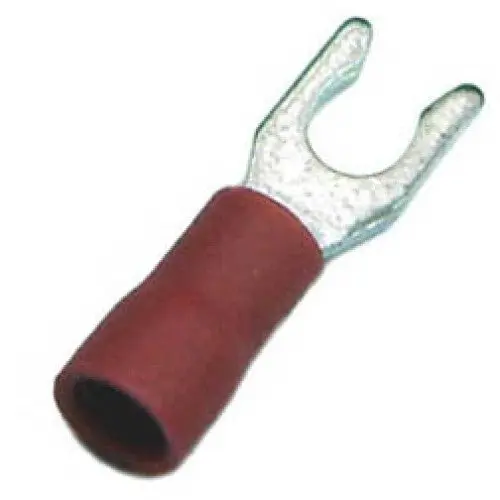 160130-2010 Red Spade Lock Terminal, #6, 18–22 Awg, 3.7 Mm Id, 6.4 Mm Width, 10-Pack 1