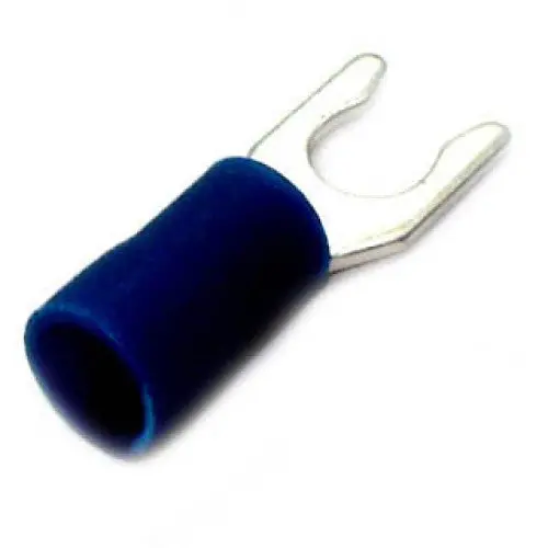 160231-100 Blue Spade Lock Terminal, #8, 14–16 Awg, 4.3 Mm Id, 7.2 Mm Width, 100-Pack 1