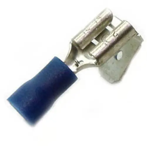 160263-2008 Blue Piggyback Quick Disconnect, 0.25 In (6.35 Mm), 14–16 Awg, 0.8 Mm Thickness, 8-Pack 1