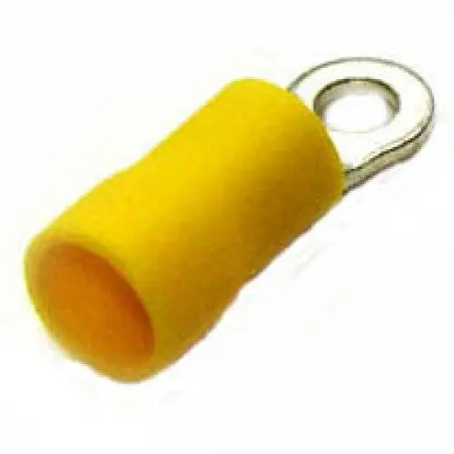 160402-1000 - Yellow Ring Tongue Terminal, #6 Stud Size, 12–10 Awg, Pack Of 1000 1