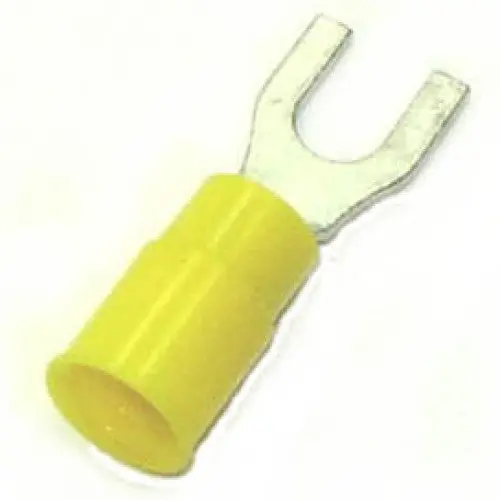 160426-100 Yellow Spade Terminal, #10, 10–12 Awg, 5.2 Mm Id, 8.9 Mm Width, 100-Pack 1
