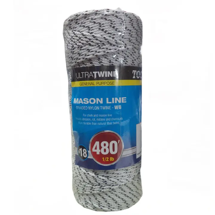 164314 Braided Nylon Chalk Line – Beige, 480-Foot Masonry & Layout Twine 1