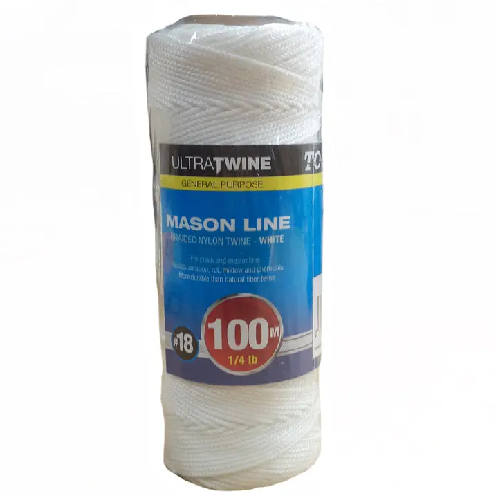 164317 Braided Nylon Chalk Line – White, 328-Foot Masonry & Layout Twine 1