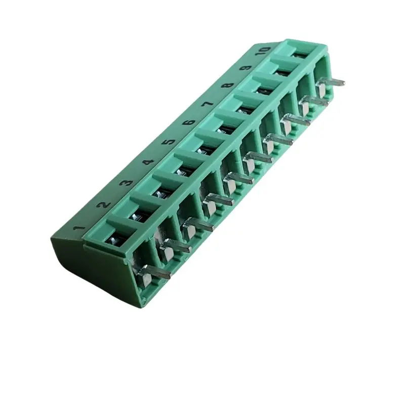 1715899 – 10-Position Green Screw Terminal Block, 5Mm Pitch, Pcb Mount, Standard Layout 1