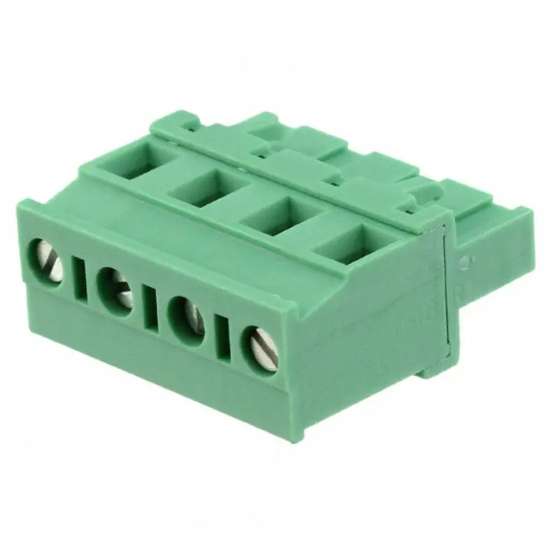 1737725 4-Position Female Plug Terminal Block — 7.5 Mm Pitch, Straight Mount, Green Housing 1