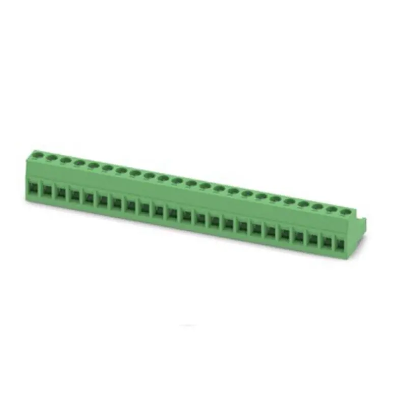1754863 23-Pole Green Pluggable Terminal Block – 5Mm Pitch, Clamp-Type, Right-Angle Female 1