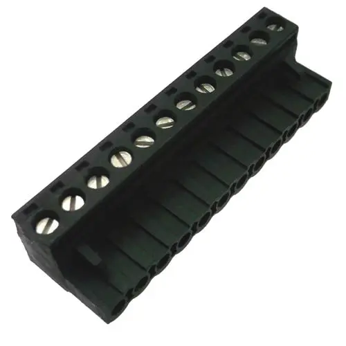 1756450 12-Position Right-Angle Female Plug Terminal Block — 5.08 Mm Pitch, 24–12 Awg, 10A/250V, 8 Mm Width 1