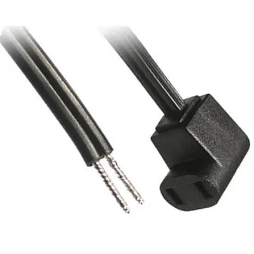 18 Awg Dual-Conductor Fan Power Cord — 36 Inches, 110V, 90° 2-Pin Unplugged Lead 1