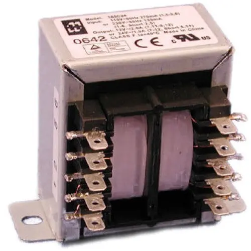 185C12 Compact Dual-Output Transformer: 12.6V At 2A Or 6.3V At 4A, Chassis-Mount, Input 115/230V Ac 1