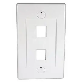 2-Port White Wall Plate – Decorative Finish – Sku 8042 1