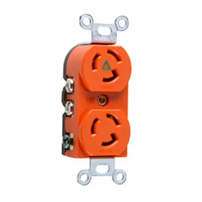 2-Position Turnlok Electrical Receptacle – 15A, 125V, Isolated Ground 1