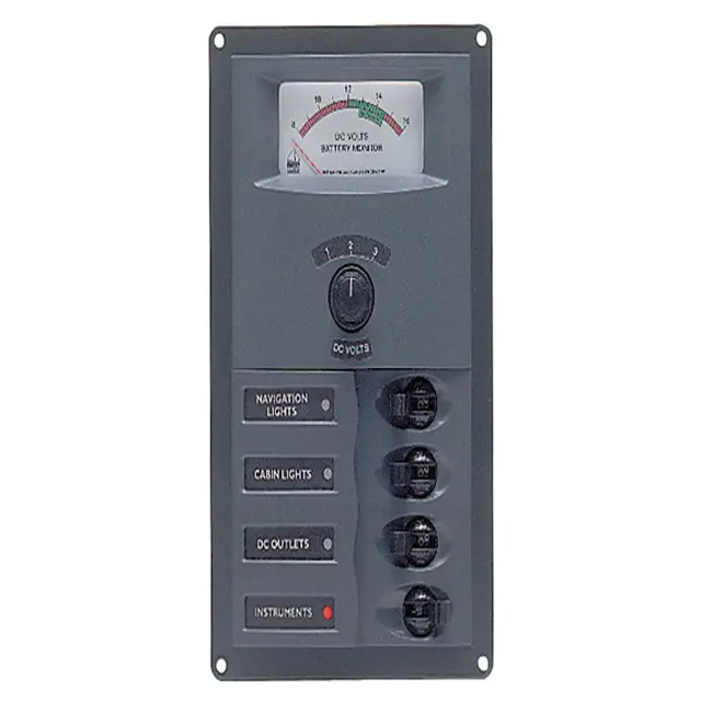 20-Space 12Vdc Circuit Breaker Panel – Features Analog Volt/Amp Meter 1