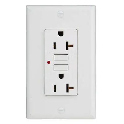 20A Decora-Style Gfci Receptacle – White Electrical Outlet With Matching Wallplate (140121) 1