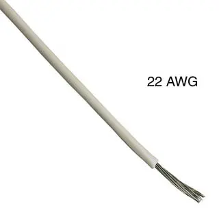 22 Awg Stranded Wire – 500 Ft White Tc-Er Pvc Insulated Cable, 600V, 105°C 1