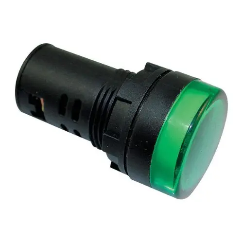 22Mm Green Led Indicator Light – 12V Dc, 20Ma, Screw-Terminal Mount 1
