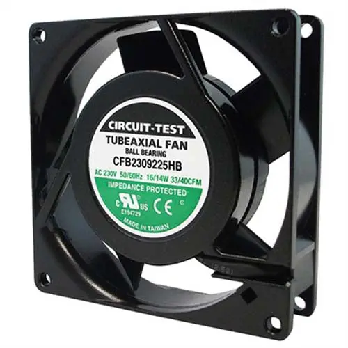 230V Axial Cooling Fan – 3.6" X 1", Ball Bearing, 33–40 Cfm 1