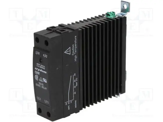 24–280Vac Solid-State Ac Relay – 90–280V Control, 30A Load, Din-Rail Mounted With Heatsink 1