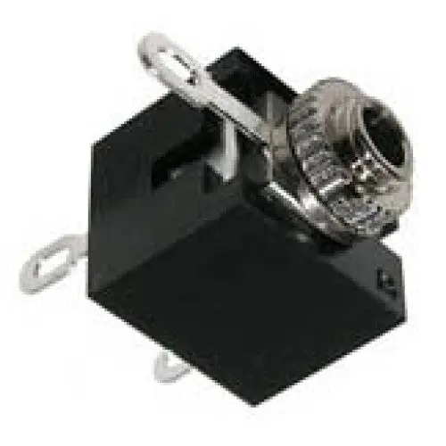 24-288-2 – 2.5Mm Stereo Audio Jack, Plastic Black Surface-Mount, Pack Of 2 1