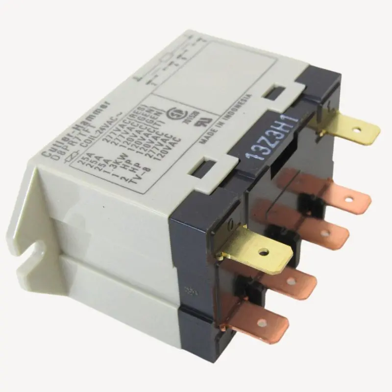 24V Ac Dual-Pole Single-Throw Relay – 25A Rated, Quick-Connect Terminal 1