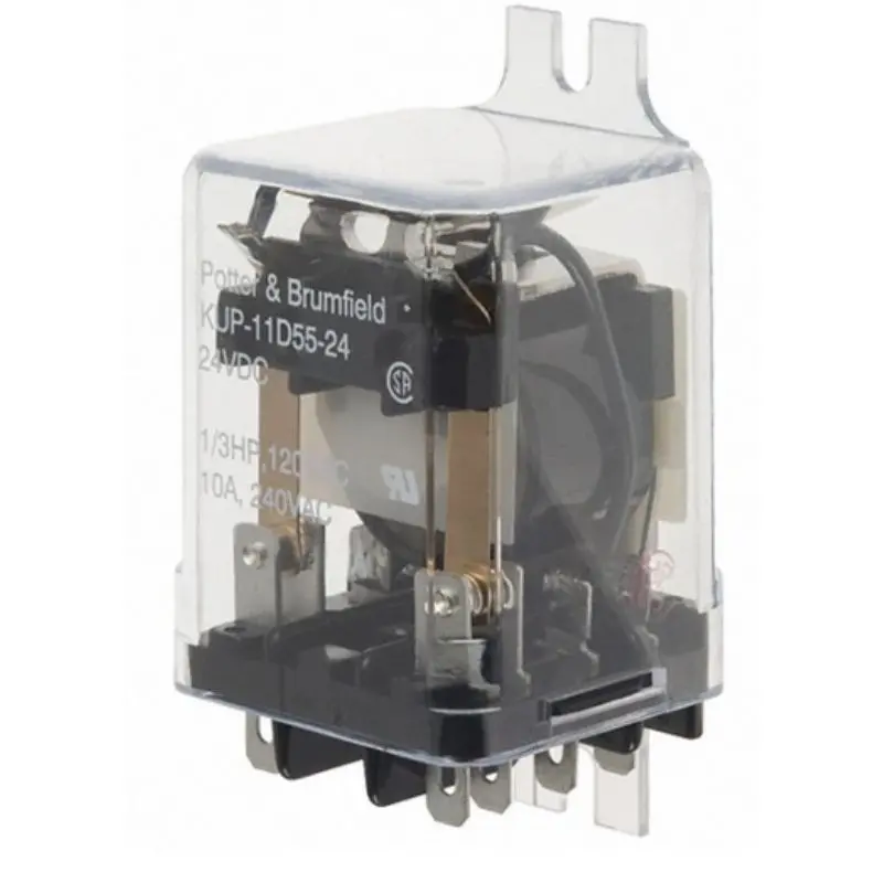 24V Dc Dual-Coil Relay – 2P2T, 10A, 8-Pin Socket Mount 1