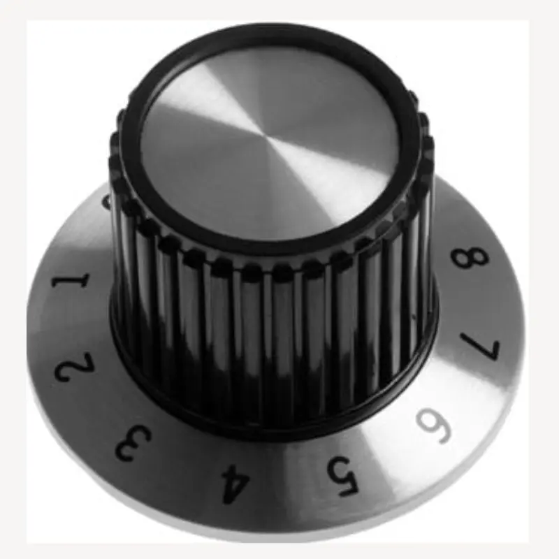 25 Mm Diameter Knob With 1/4″ Internal Thread – Plastic, Scaled Dial, Black 1