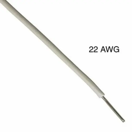 25Ft White 22 Awg Solid Conductor Tc Wire (300V, 80°C) 1