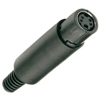 26-140-1 – 4-Pin Mini-Din Female Inline Connector With Durable Plastic Construction 1