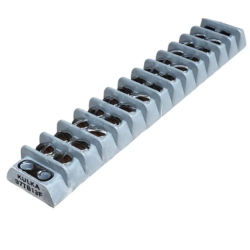 26-Position Flush-Mount Dual-Row Grey Terminal Block 1