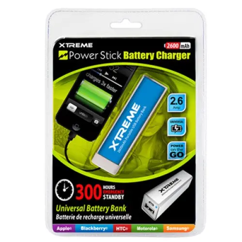 2600Mah Blue Universal Power Bank – Includes Charging Cable 1