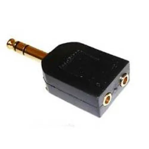 274-895 Gold-Plated Audio Adapter: 6.3Mm Stereo Plug To 3.5Mm Stereo Jack (Dual) 1