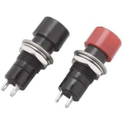 2750609 Dual-Cap Momentary Push Button – 1P1T No, 12.5Mm, 3A/125Vac, Includes 1 Red + 1 Black Cap 1