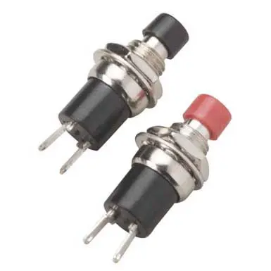 2751547D Four-Cap Miniature Momentary Push Button – 7Mm, 0.5A/125Vac, Includes 2 Black + 2 Red Caps (2-Pack) 1