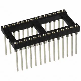 28-Pin Wire-Wrap Ic Socket – Tin-Plated, Low-Profile, Machined Contacts 1