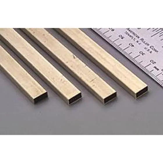 3/16" X 3/8" Rectangular Brass Tube – 12" Length 1
