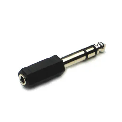 3.5 Mm Stereo Jack To 6.3 Mm Stereo Plug Audio Adapter – Compact Male-To-Male Converter 1