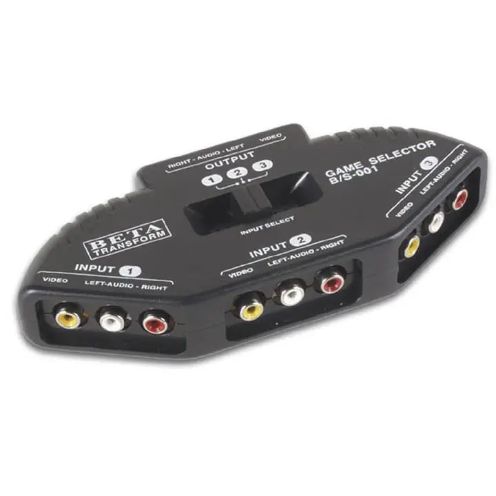 3-Channel A/V Switcher — Seamless Audio And Video Source Selector 1