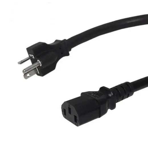 3-Foot Heavy-Duty Sjt Power Cord – 3/14 Awg, 15A/250V, Black, Nema 6-20P To Iec C13 1