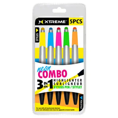 3-In-1 Stylus Pen – Touchscreen-Compatible With Highlighter Tip 1