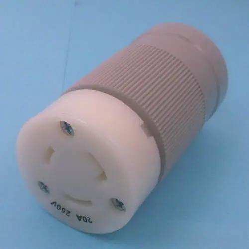 3-Position Ac Power Socket – 20 A / 250 V, Grey Industrial-Grade Housing 1