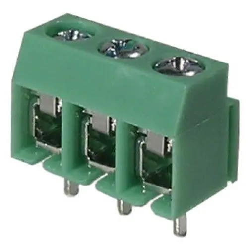 3-Position Pcb Terminal Block – 5Mm Pitch, 14Awg, 8A, 300V, 8Mm Wide (2 Per Pack) 1