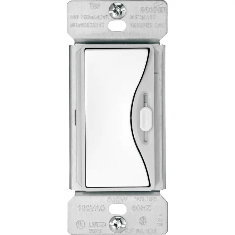 3-Way Slide Dimmer With Preset – 600W, 120Vac, Wall-Mountable 1