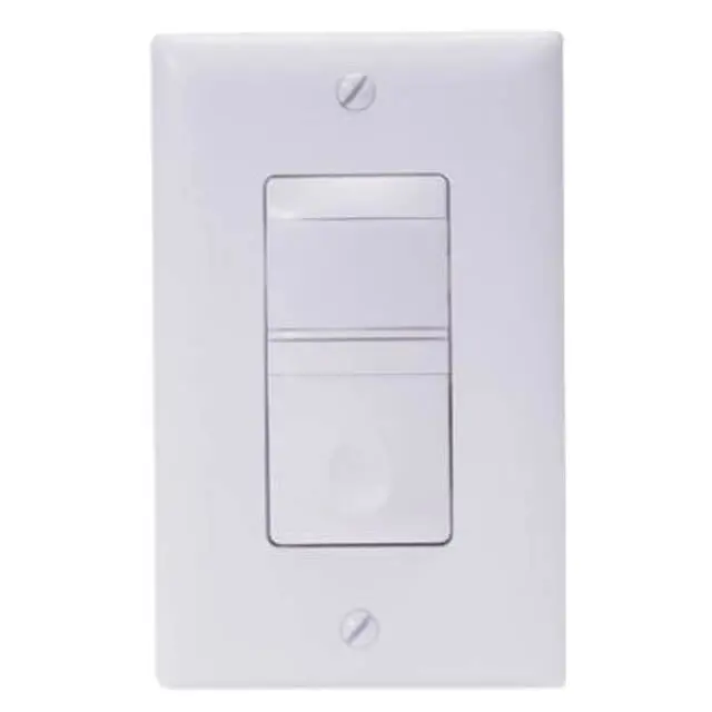 3-Wire Ac Wall Switch With Built-In Night Light – White Sensor-Controlled Toggle 1