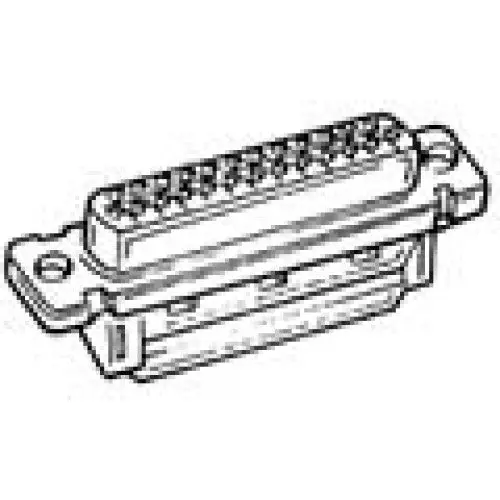 30-722-1 Db25 Female Idc Connector With Metallic Lip And Plastic Housing 1