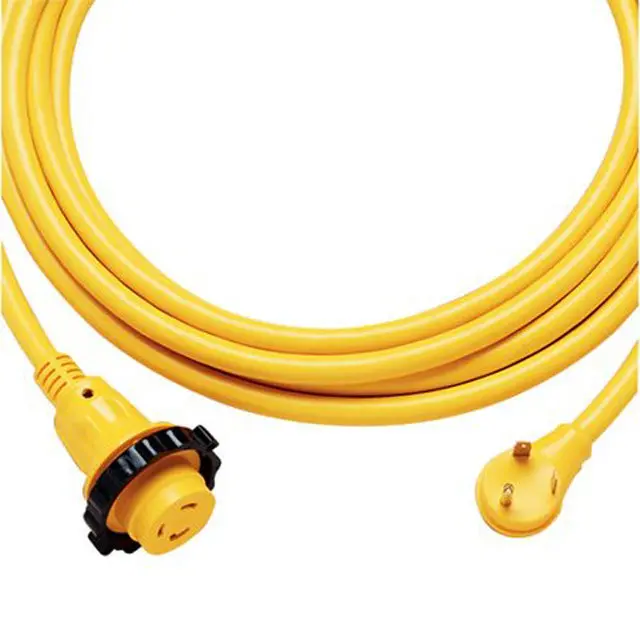 30-Foot Marine-Grade Rv Power Cord: 3-Conductor, 10 Awg, Yellow Stw, 30A, 125V 1
