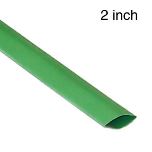 309-65216-6 - 2 In × 4 Ft Heat-Shrink Tubing, Green, 2:1 Shrink Ratio, 600V/135°C, Pack Of 6 1