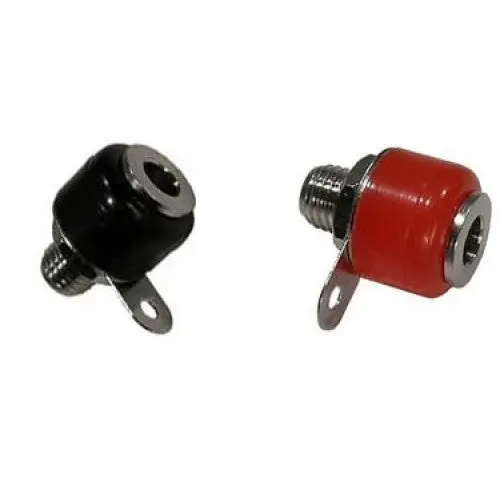 31-400-2 Dual-Color Banana Jack Set – Black And Red Tips, Plastic Housing, 2-Pack 1
